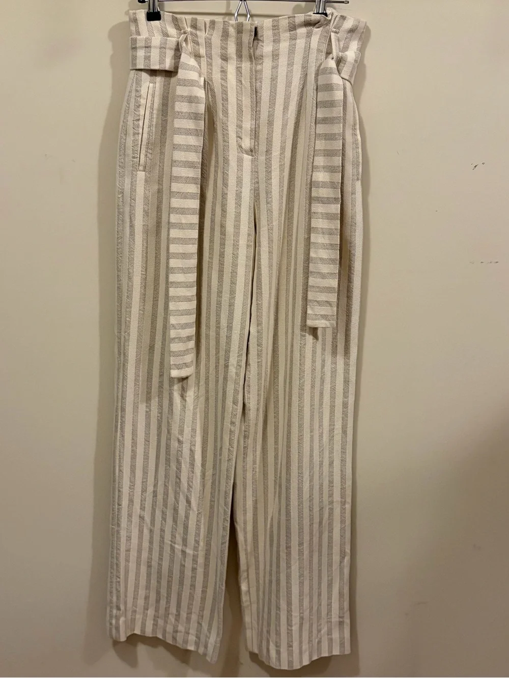 Rare Sezane Author Belted Linen Pants US 6/ FR 38
